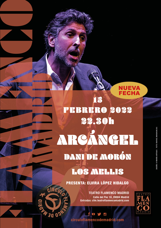 cartel del concierto del cantaor Arcángel en Madrid