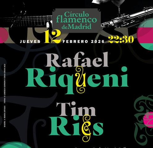 Rafael Riqueni cartel del concierto en Círculo flamenco de Madrid.