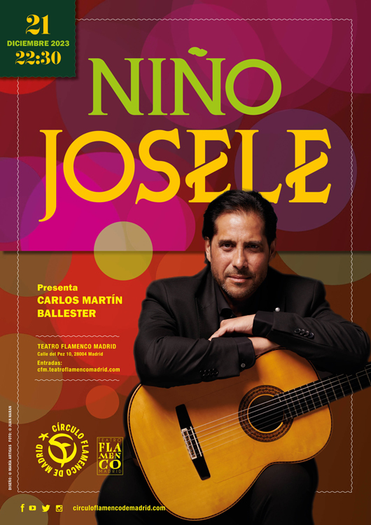 Cartel del concierto de Niño Josele en el Círculo Flamenco de Madrid