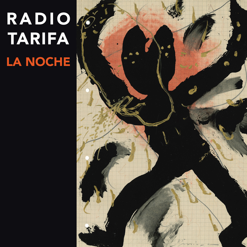 Radio Tarifa – La noche. Portada del disco. Pintura abstracta con una figura humanoide de color negro.